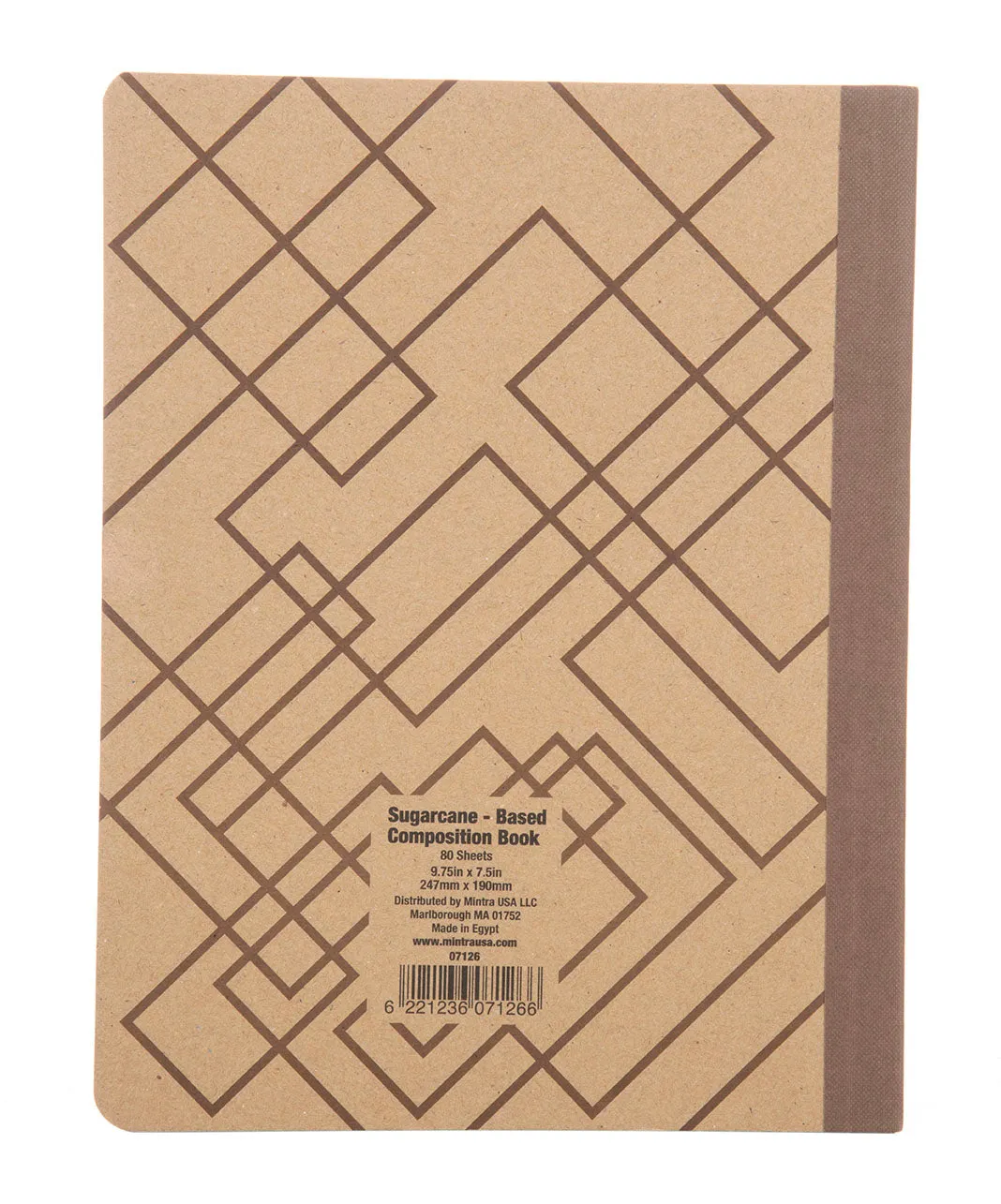 100% Recycled Kraft Composition Book (3 Pack) - Designs - 7.5in x 9.5in (07124)