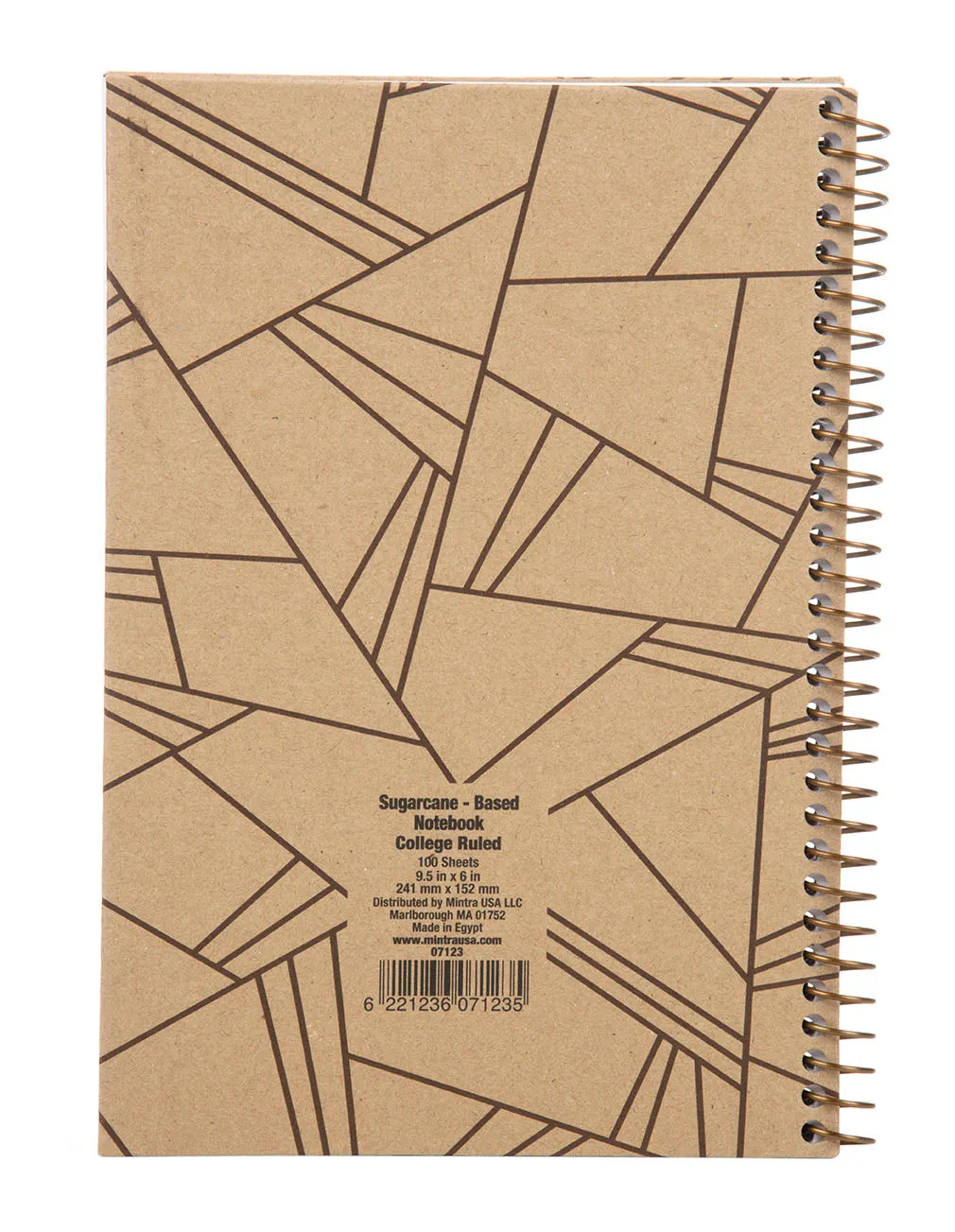 100% Recycled Kraft Junior Notebook (3 Pack) - Designs - 6.5in x 9.5in (07120)