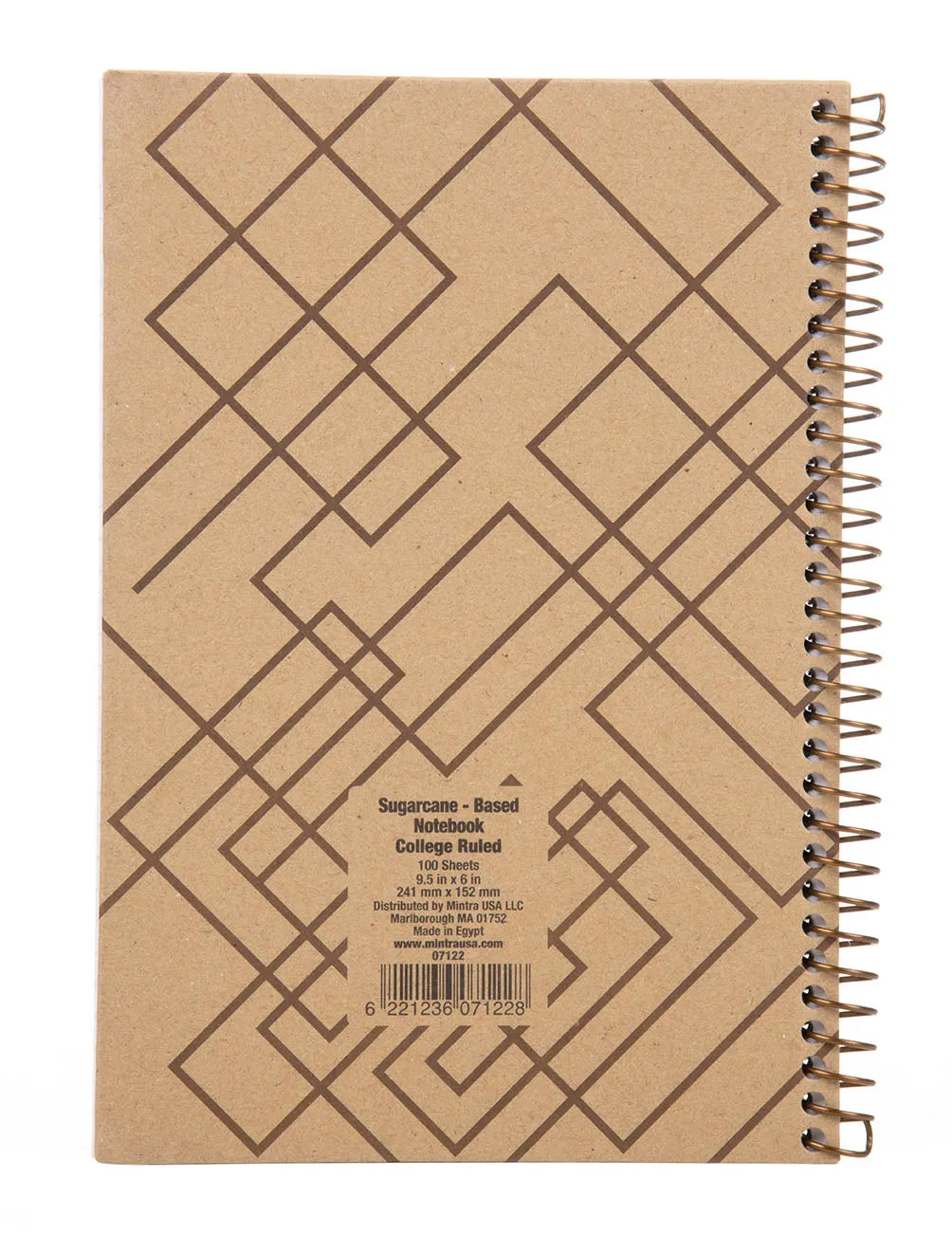 100% Recycled Kraft Junior Notebook (3 Pack) - Designs - 6.5in x 9.5in (07120)