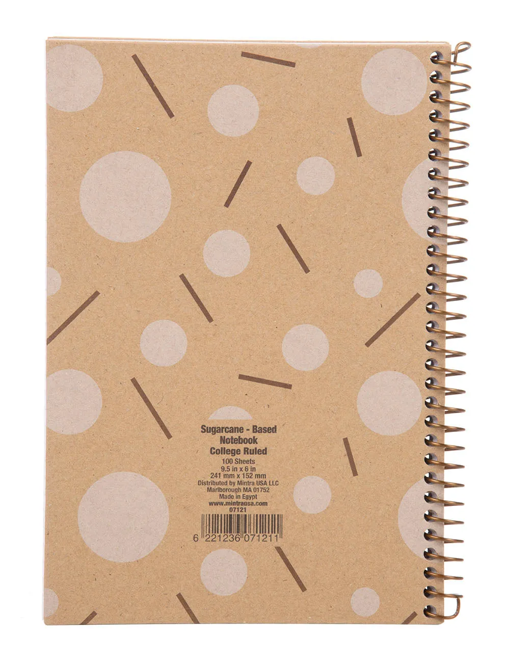 100% Recycled Kraft Junior Notebook (3 Pack) - Designs - 6.5in x 9.5in (07120)