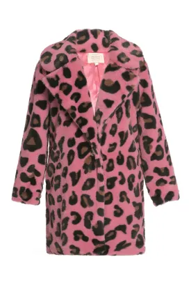 Animal Print Faux Fur Coat (A37105)