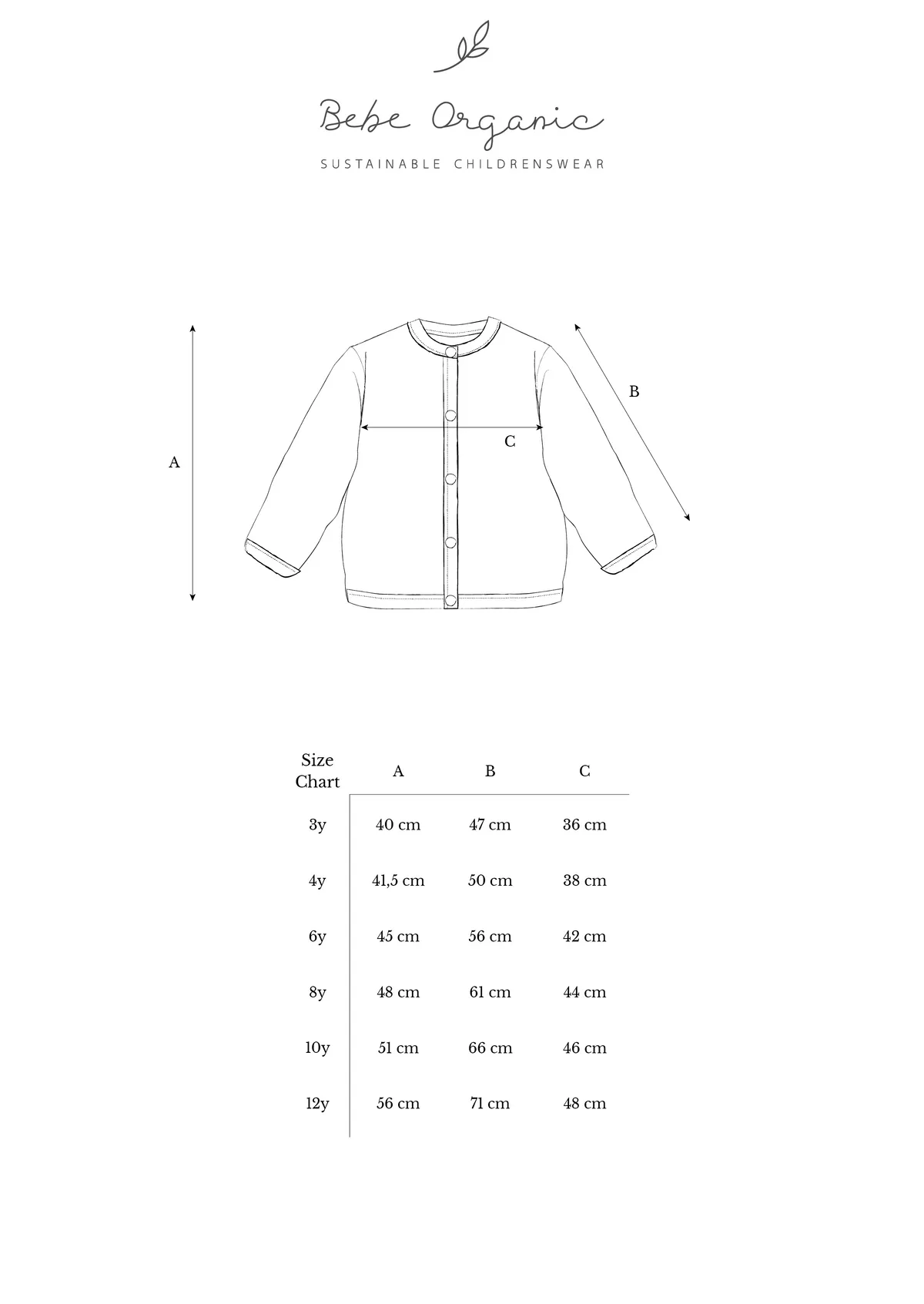 Bebe Organic Lane Coat - Salt - 3Y, 4Y, 6Y, 8Y
