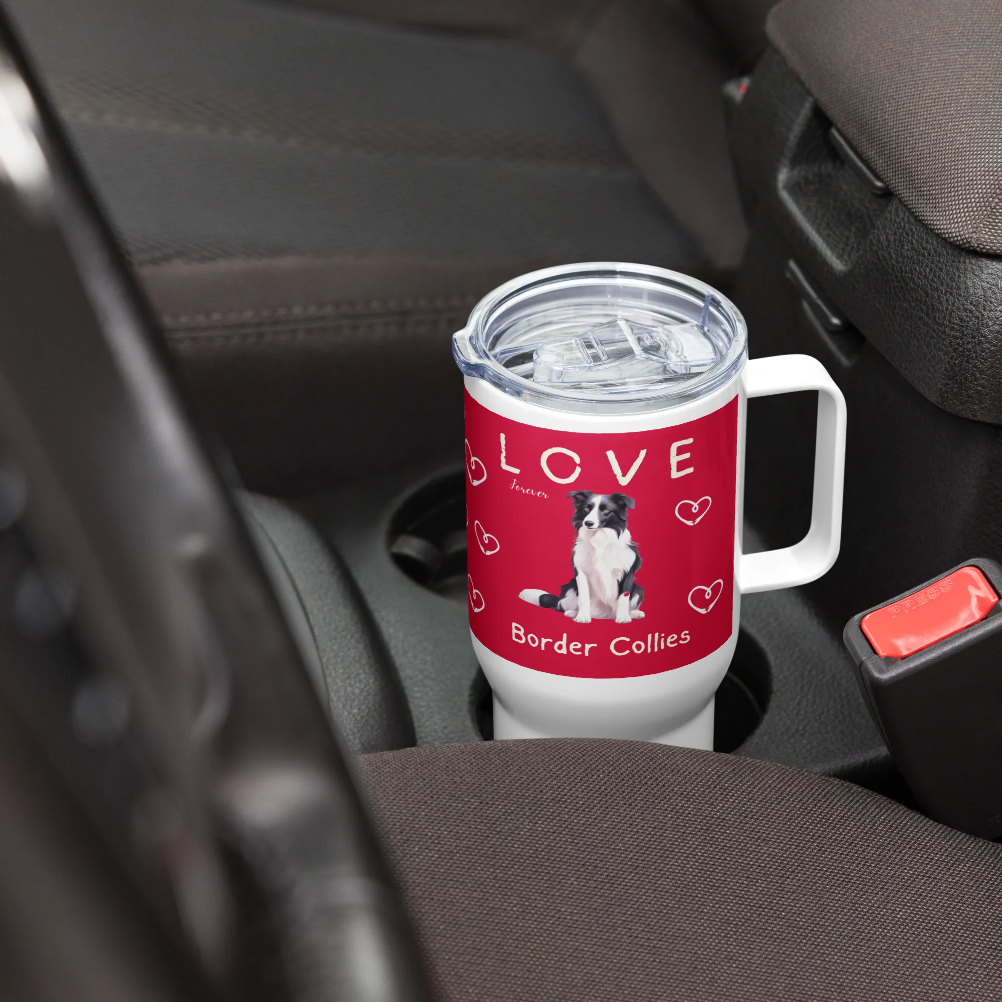 Border Collie, Stainless Steel Travel mug