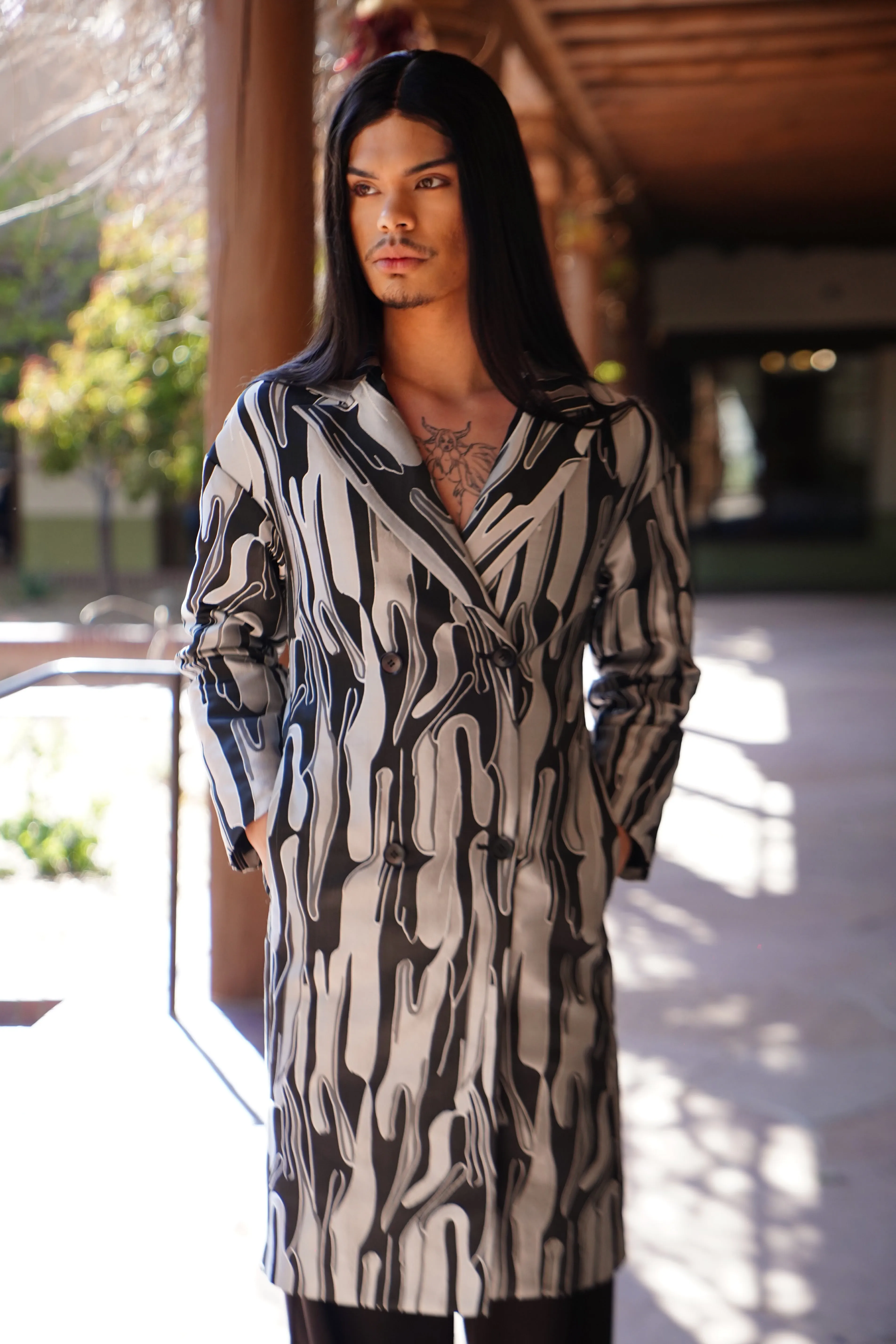 Brocade Trench Coat (Pre-Sale)