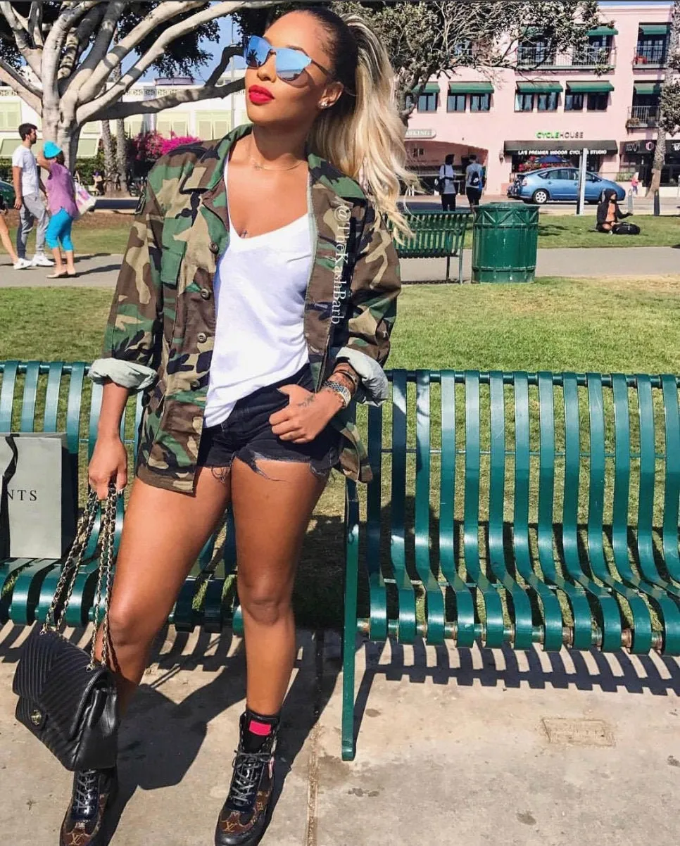 Camo Jacket ALL SIZES Army Jacket Authentic Vintage Military Button Down Shirt Jacket xxs-XL
