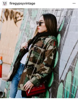 Camo Jacket ALL SIZES Army Jacket Authentic Vintage Military Button Down Shirt Jacket xxs-XL