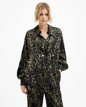 Charli Silk Blend Animal Print Shirt