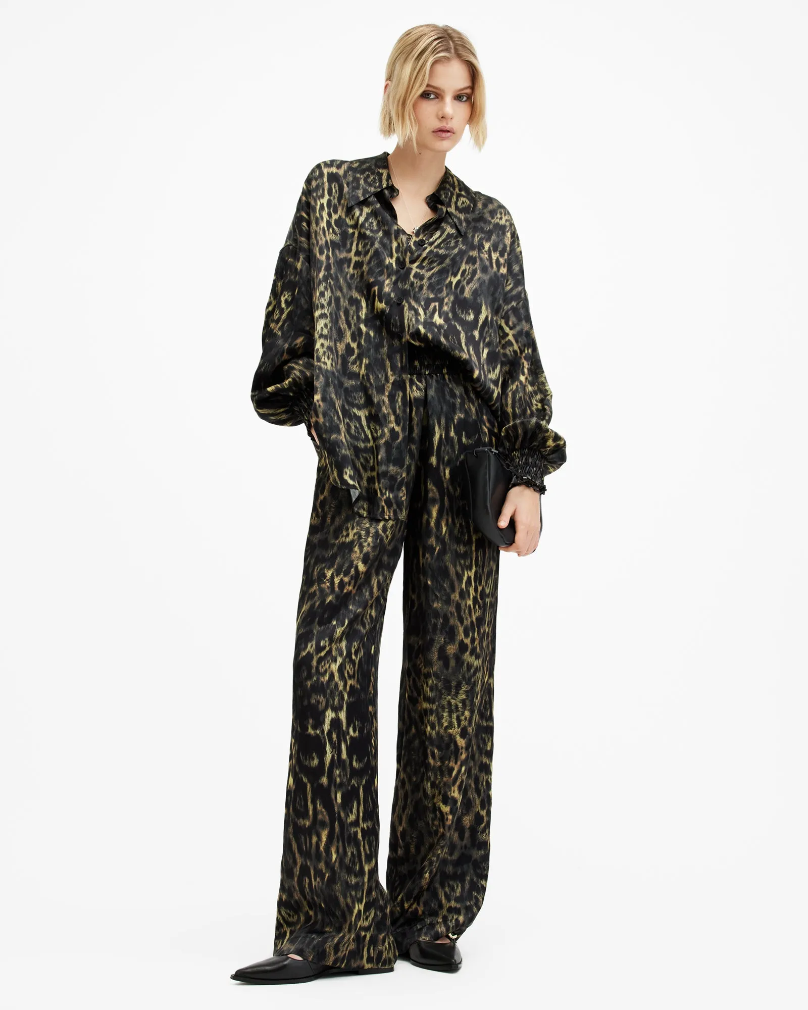 Charli Silk Blend Animal Print Shirt