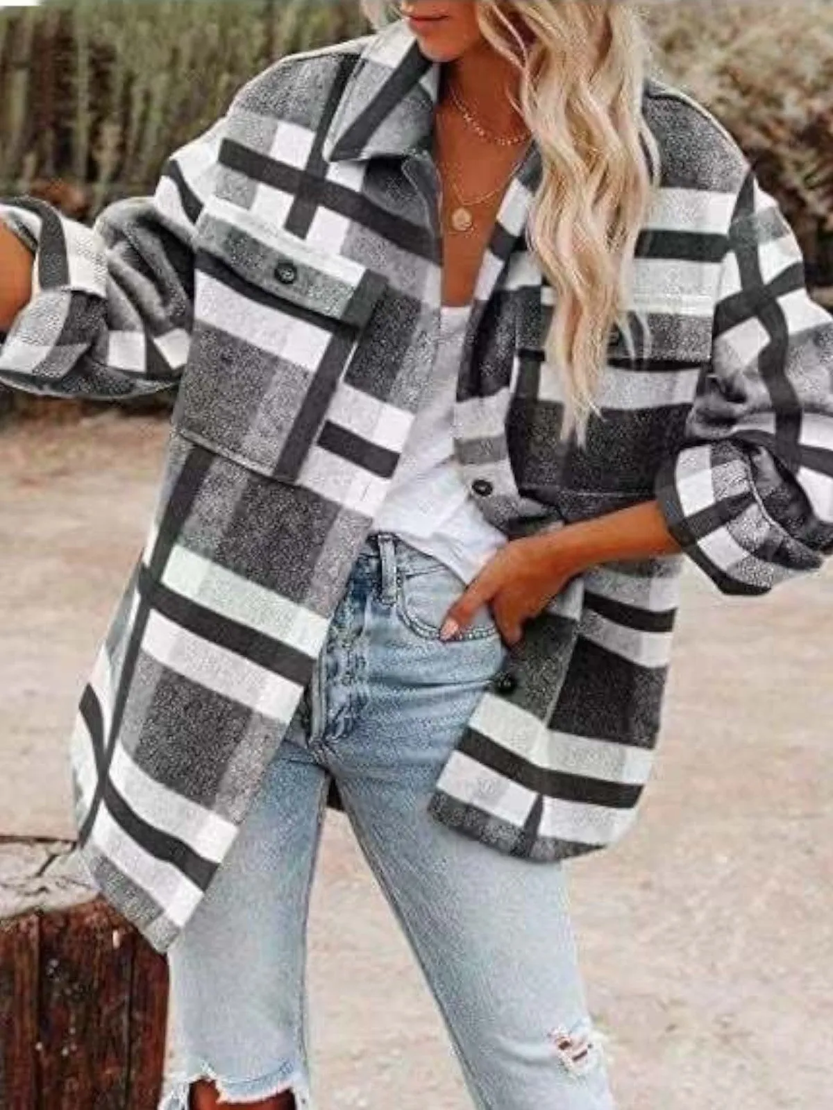 Charlotte Plaid Overshirt Coat
