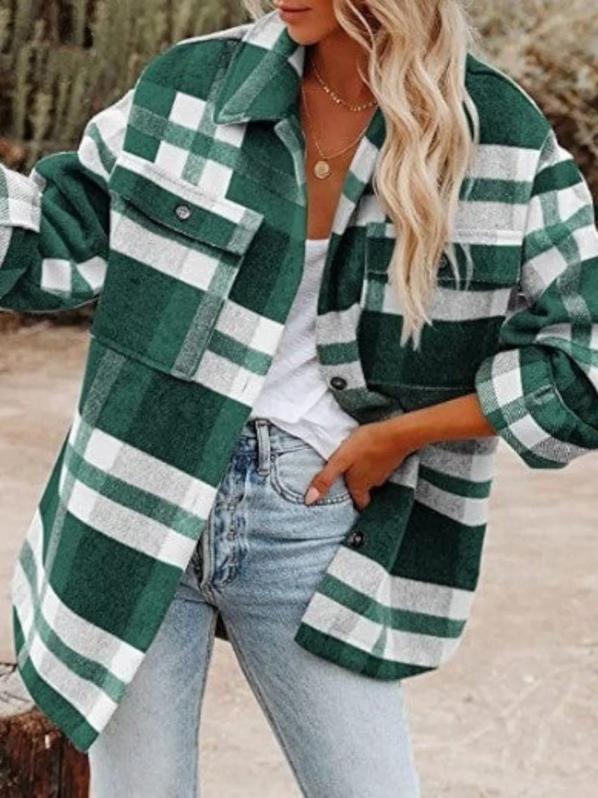 Charlotte Plaid Overshirt Coat