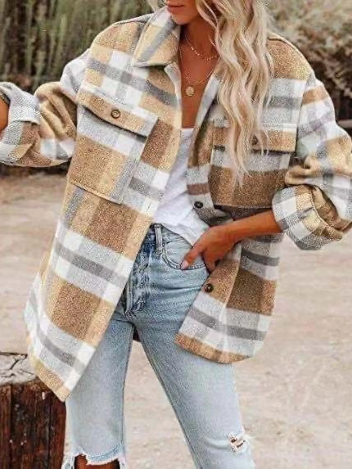 Charlotte Plaid Overshirt Coat
