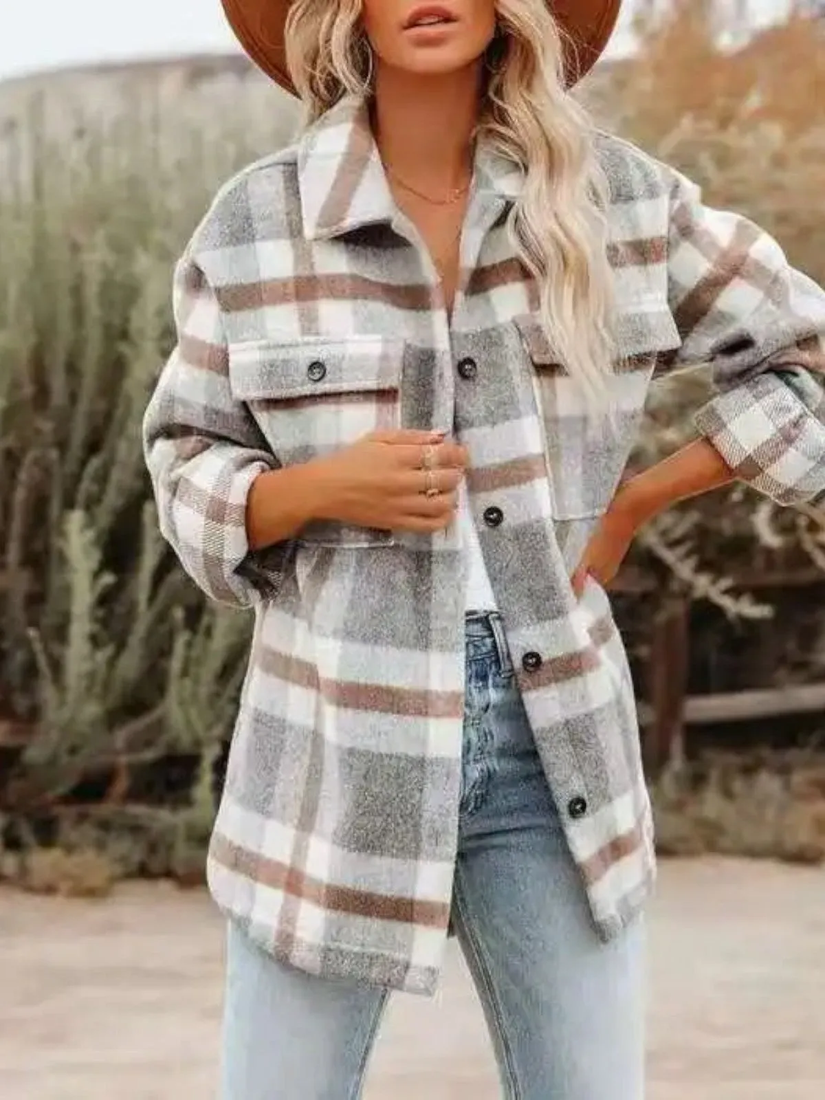 Charlotte Plaid Overshirt Coat
