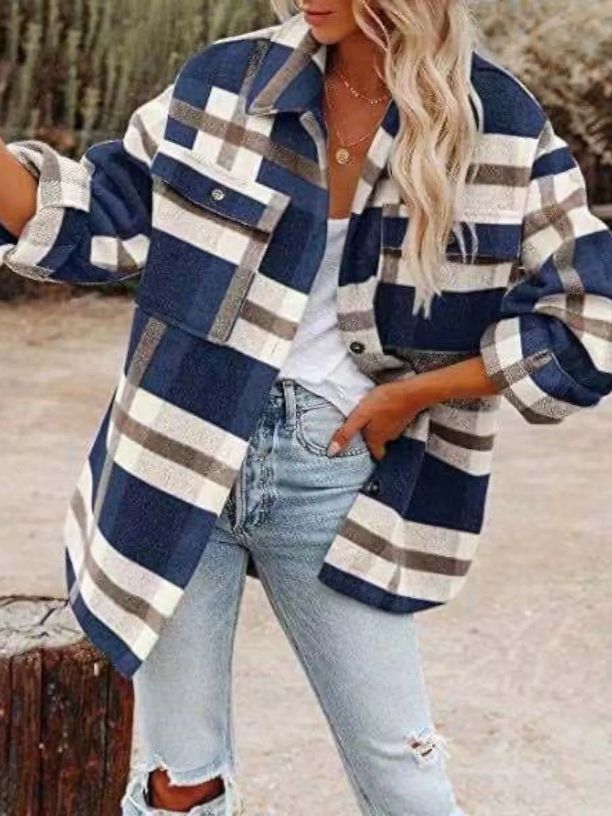 Charlotte Plaid Overshirt Coat