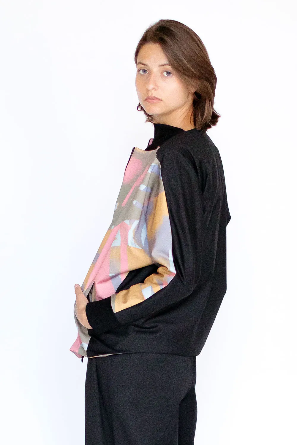 Colorblock Jacket - Ikebana Print (US 4)