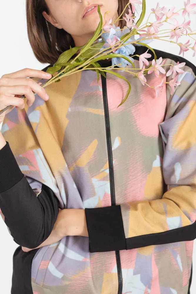 Colorblock Jacket - Ikebana Print (US 4)