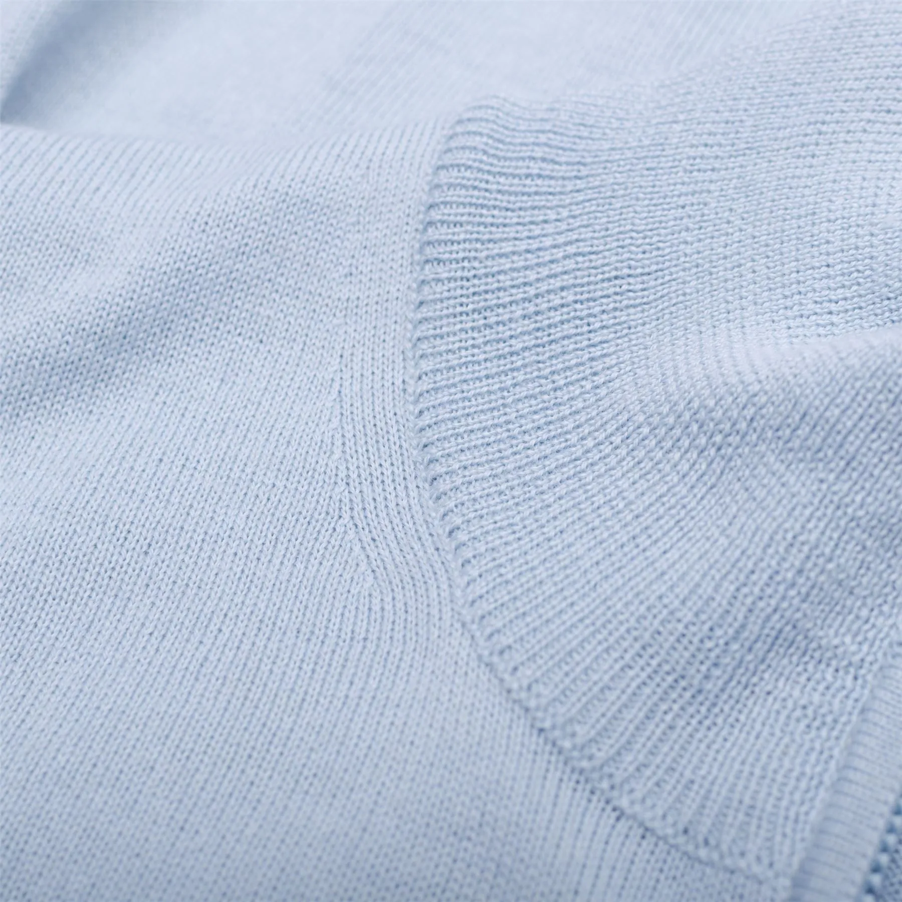 Core Quarter Zip Merino Mix Blue Shore - SS23