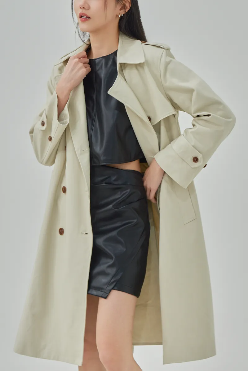 Corinne Double Breasted Trench Coat