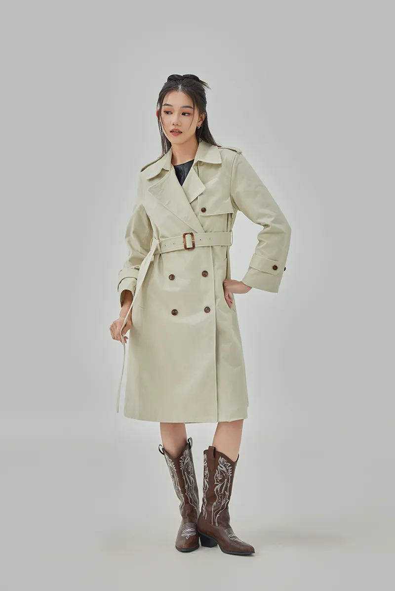 Corinne Double Breasted Trench Coat