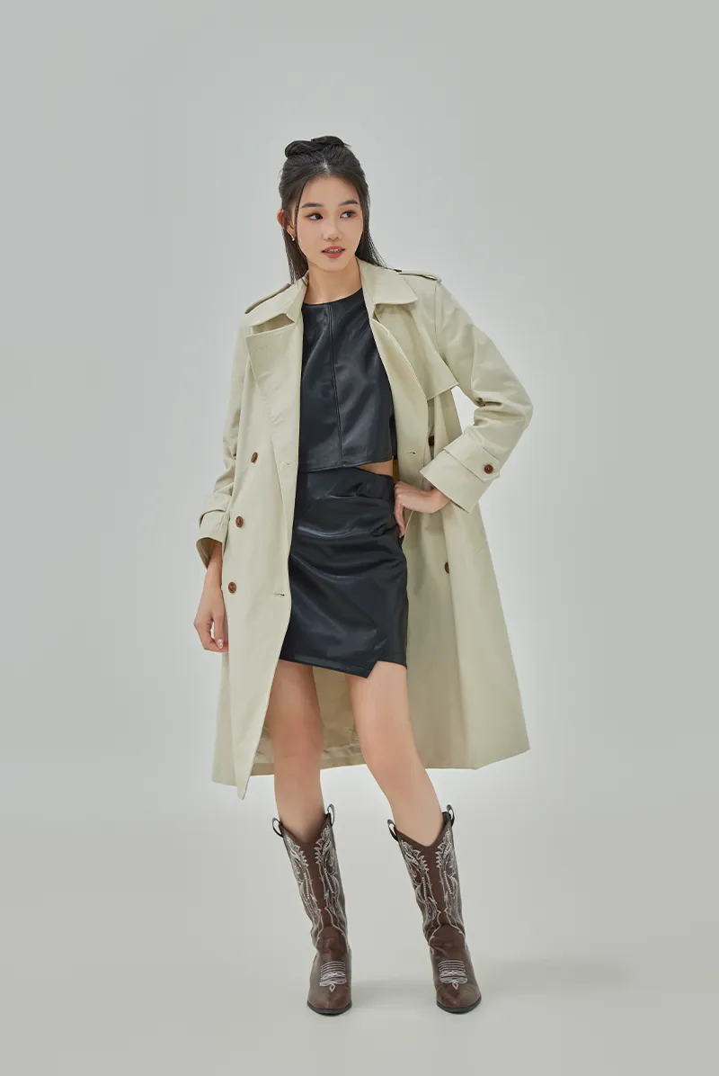 Corinne Double Breasted Trench Coat