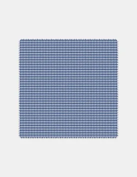 Cotton Stretch Navy Mini Houndstooth