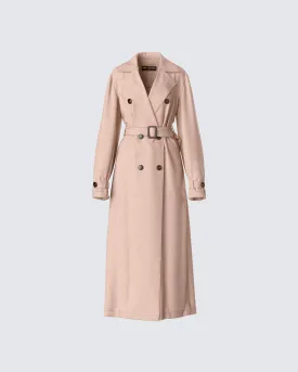 Doutzen Tan Twill Trench Coat