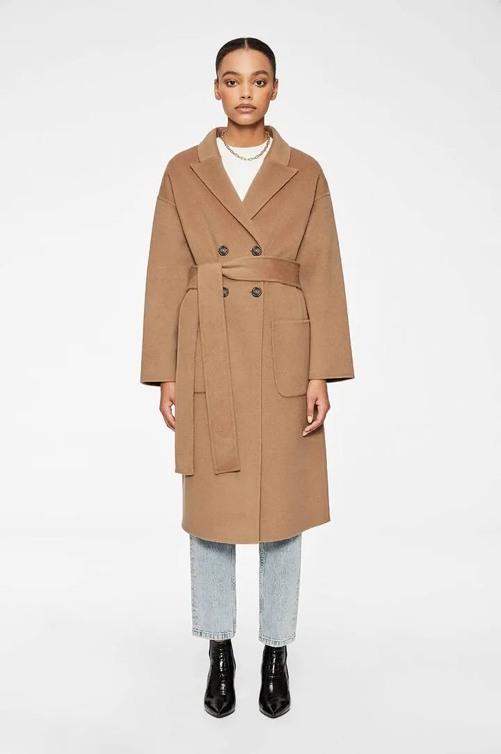 Dylan Coat Camel Cashmere Blend