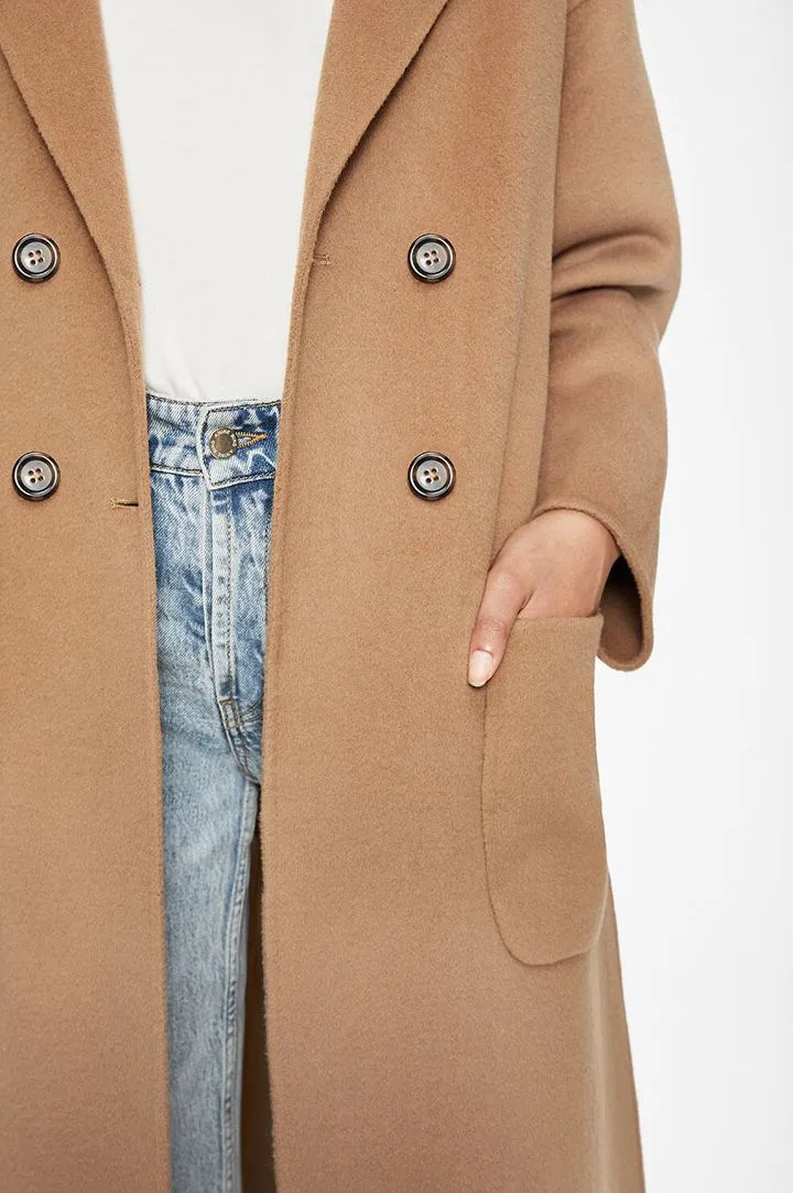 Dylan Coat Camel Cashmere Blend