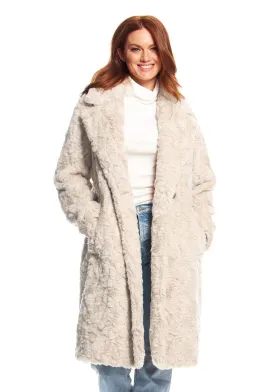 Everywhere Persian Lamb Knee-Length Coat - Vintage Faux Fur