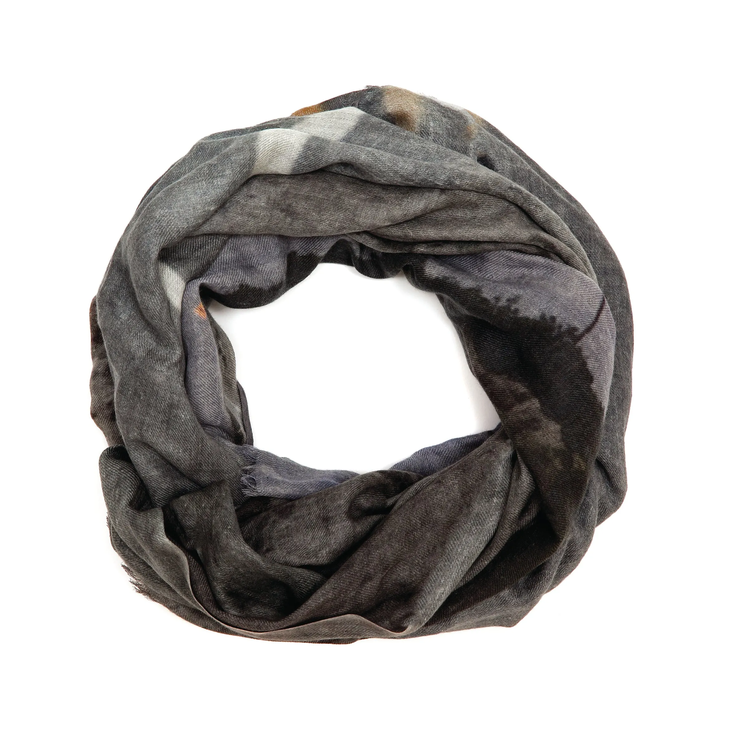 Fine Large Wool Scarf - Desert Road