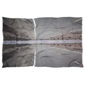 Fine Large Wool Scarf - Desert Road