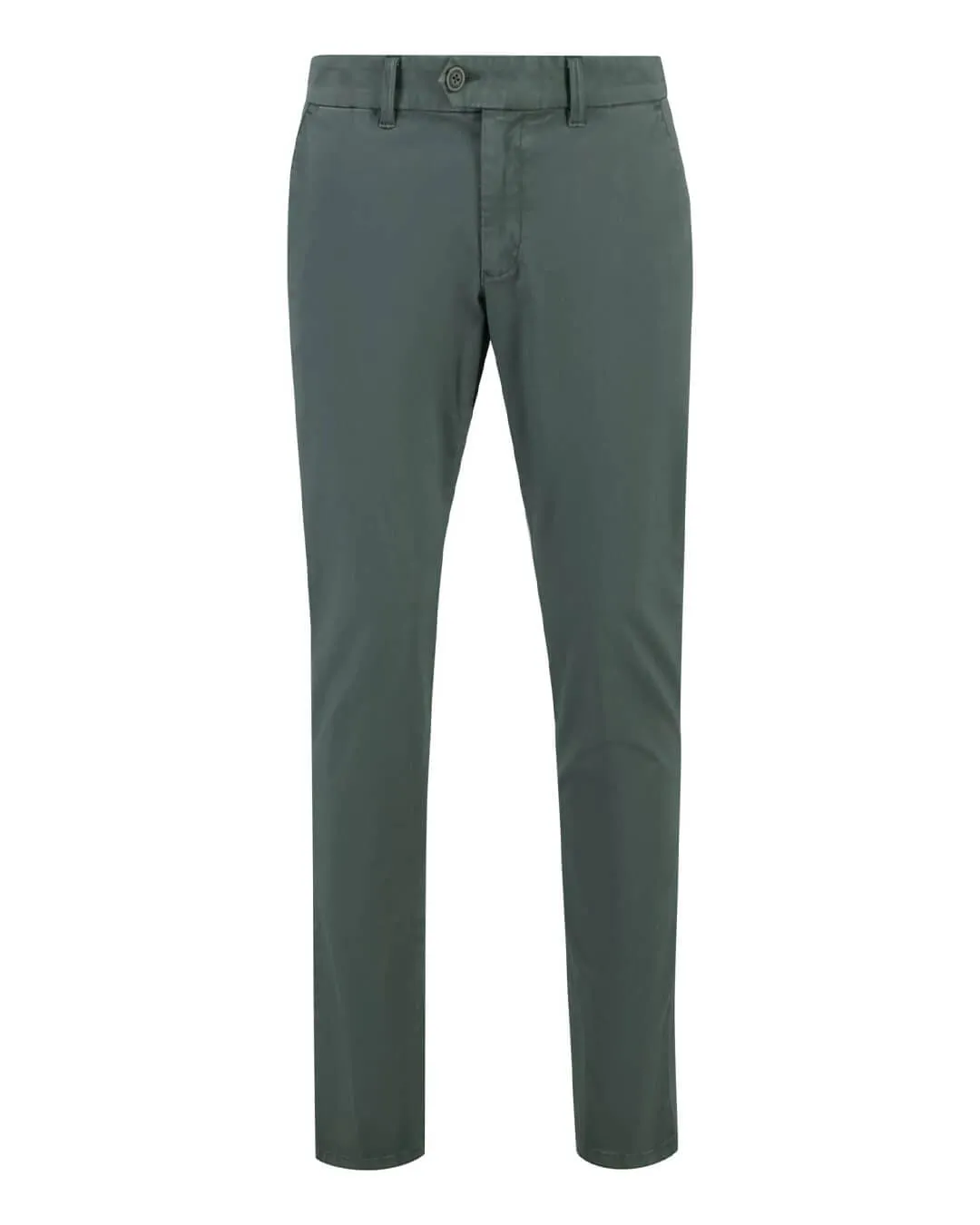 Fynch-Hatton Seasonal Green Cotton Stretch Chino Trousers