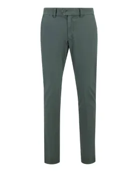 Fynch-Hatton Seasonal Green Cotton Stretch Chino Trousers