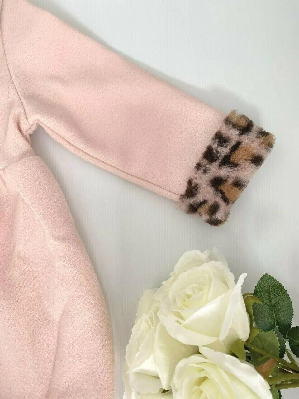 girls coat baby pink leopard lightweight coat  girls jacket new