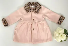 girls coat baby pink leopard lightweight coat  girls jacket new