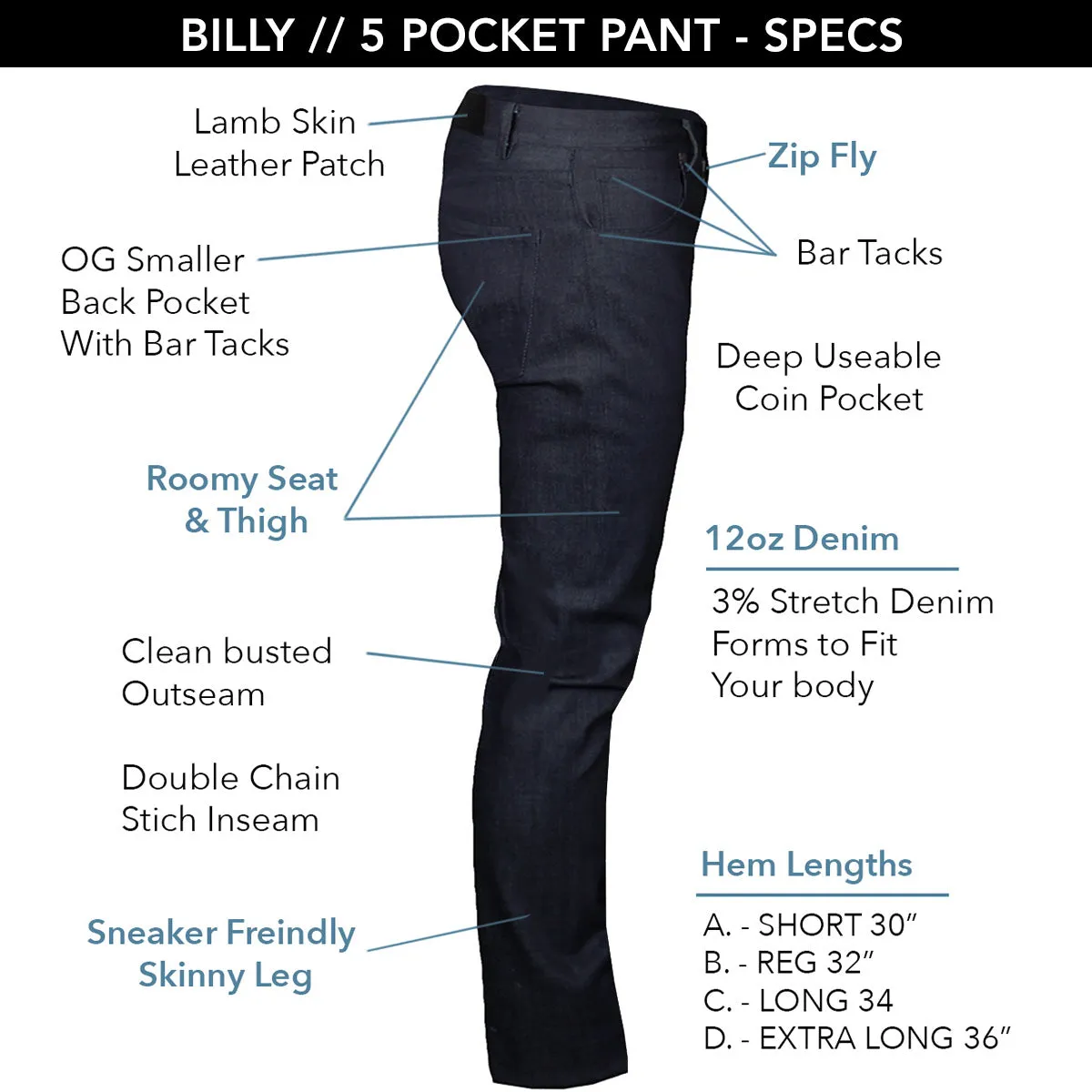 HERRINGBONE // 5 Pocket - SMALL BATCH