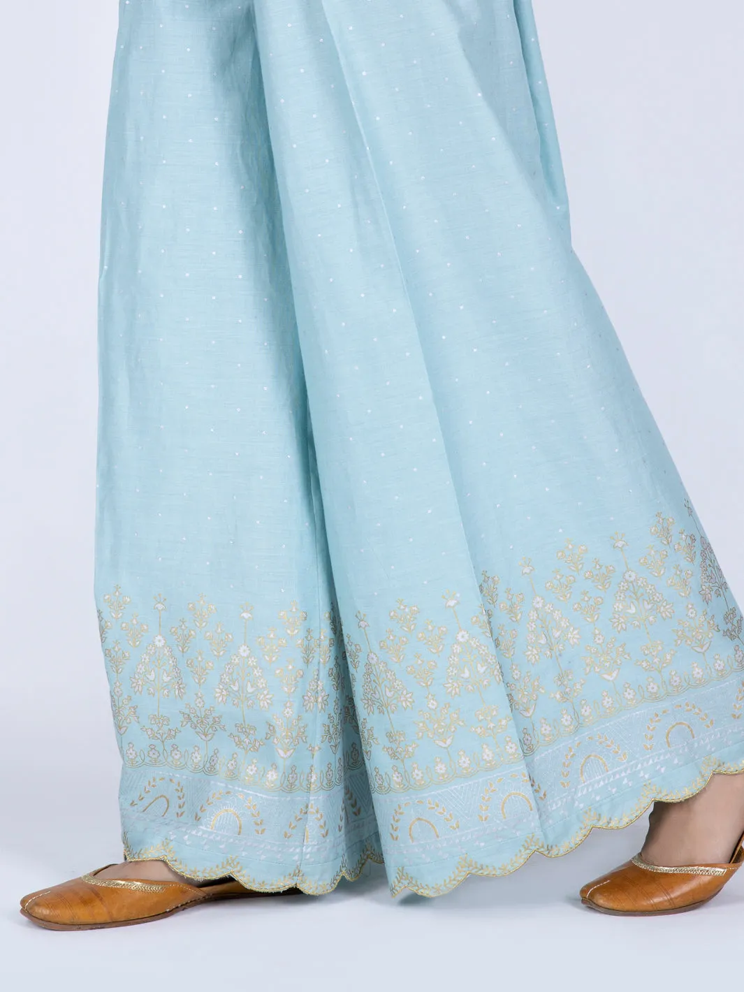 Ice Blue Dyed Trousers - AL-T-633