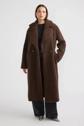 Ivy Faux Fur Jacket Chocolate