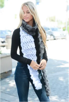 Kalynn Pop Scarf - Available in Charcoal/Powder