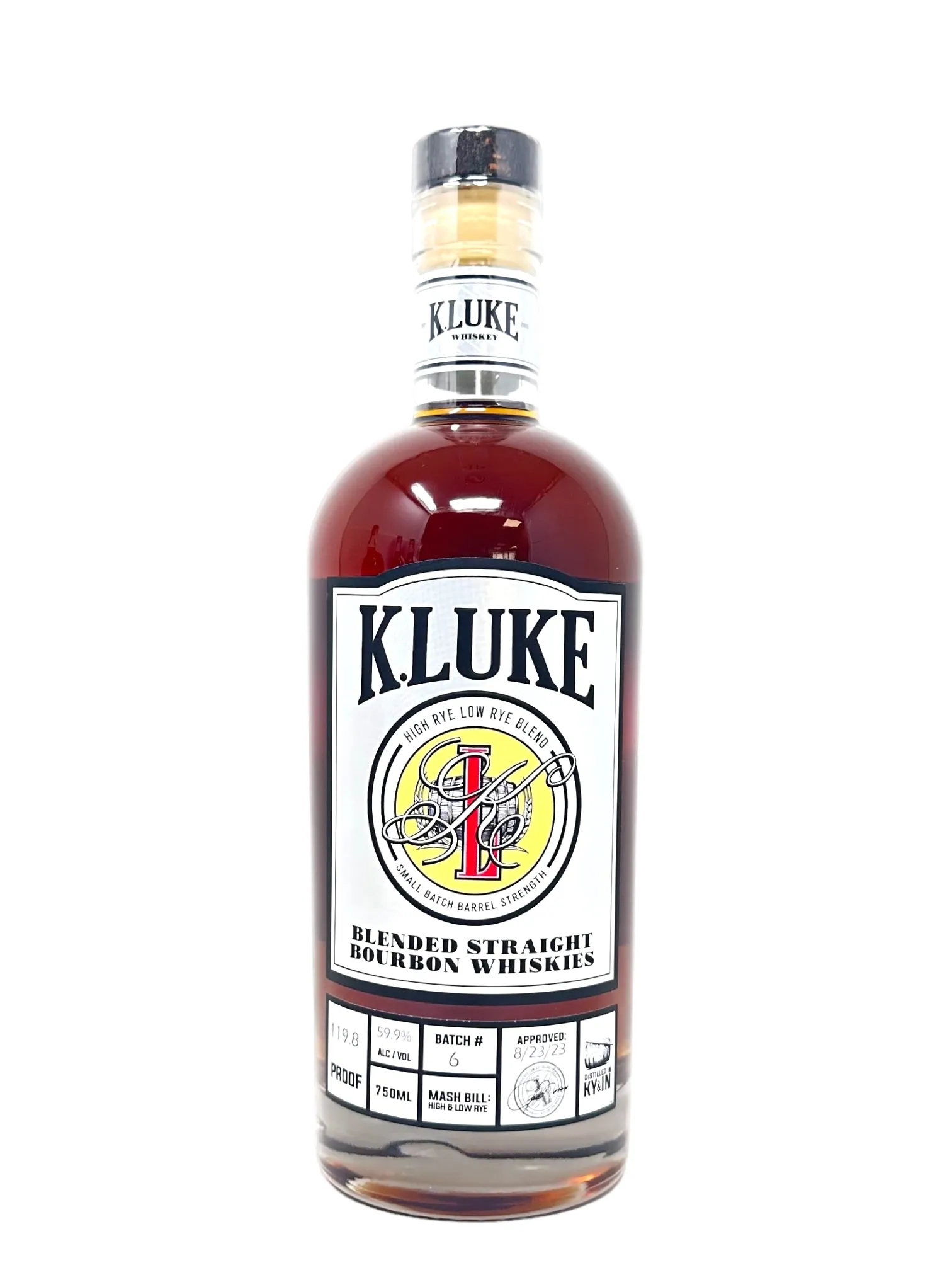 K.LUKE Small Batch Barrel Strength Bourbon Batch 9