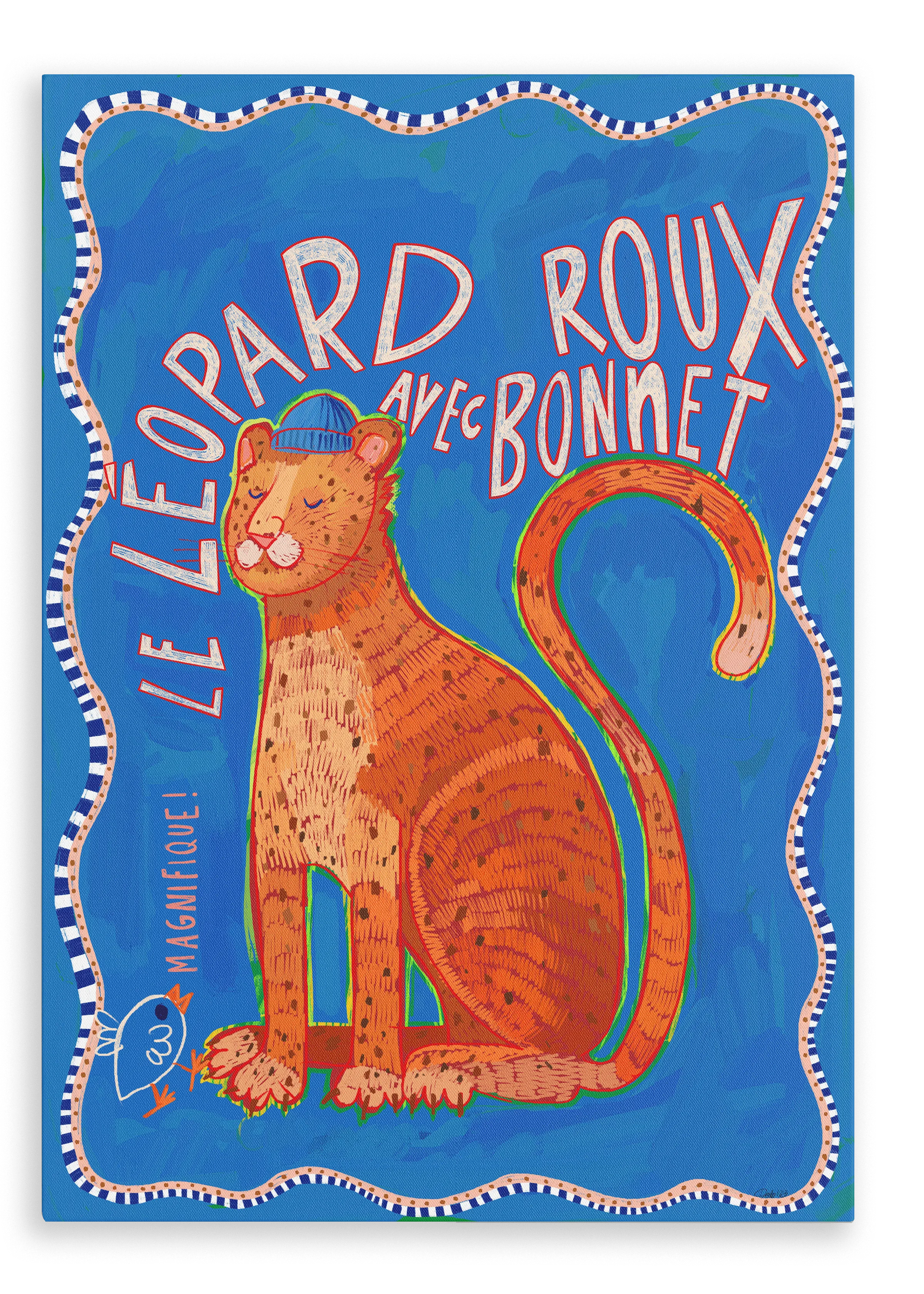 Le Léopard Roux Matte Canvas Print