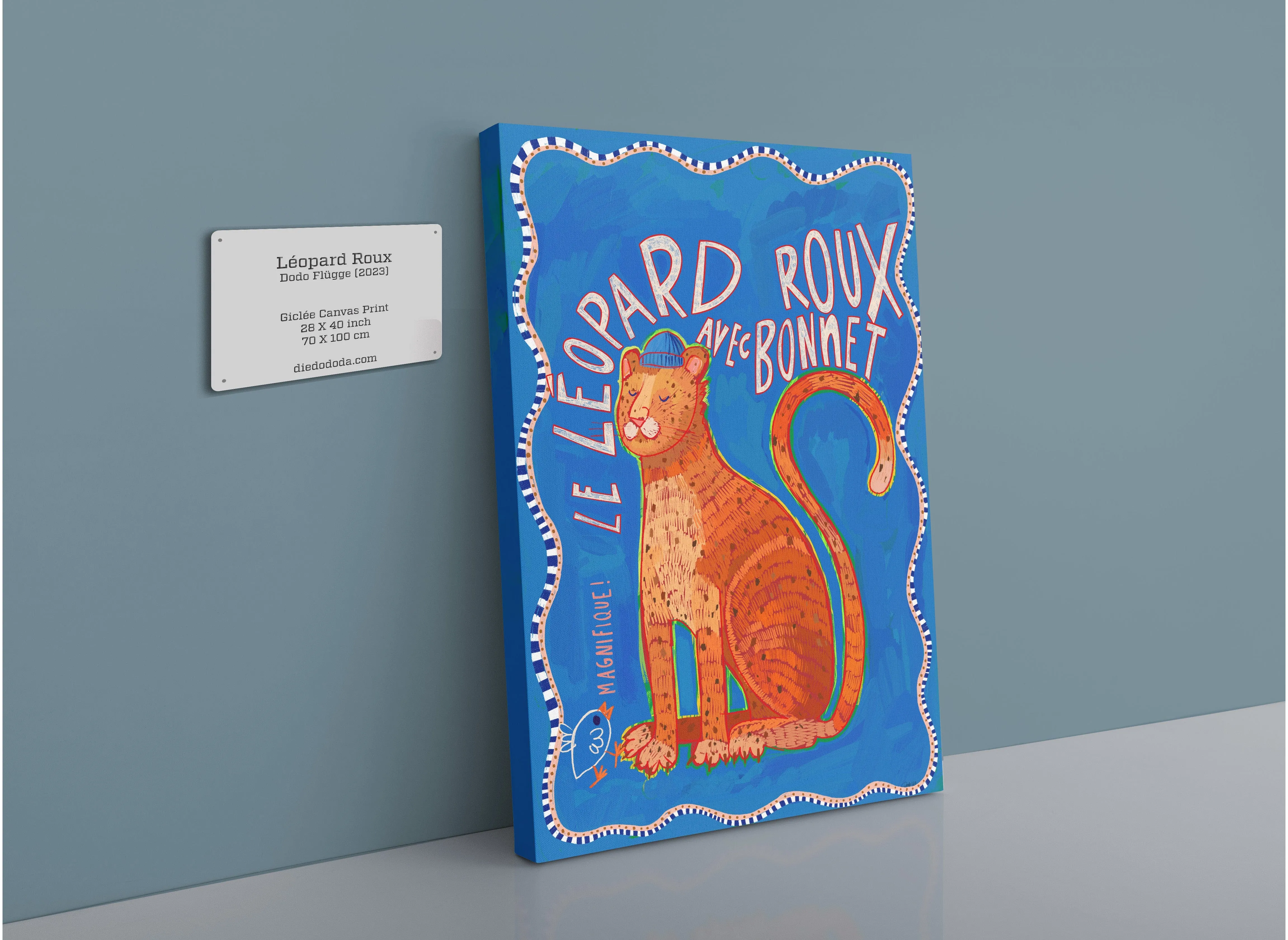 Le Léopard Roux Matte Canvas Print