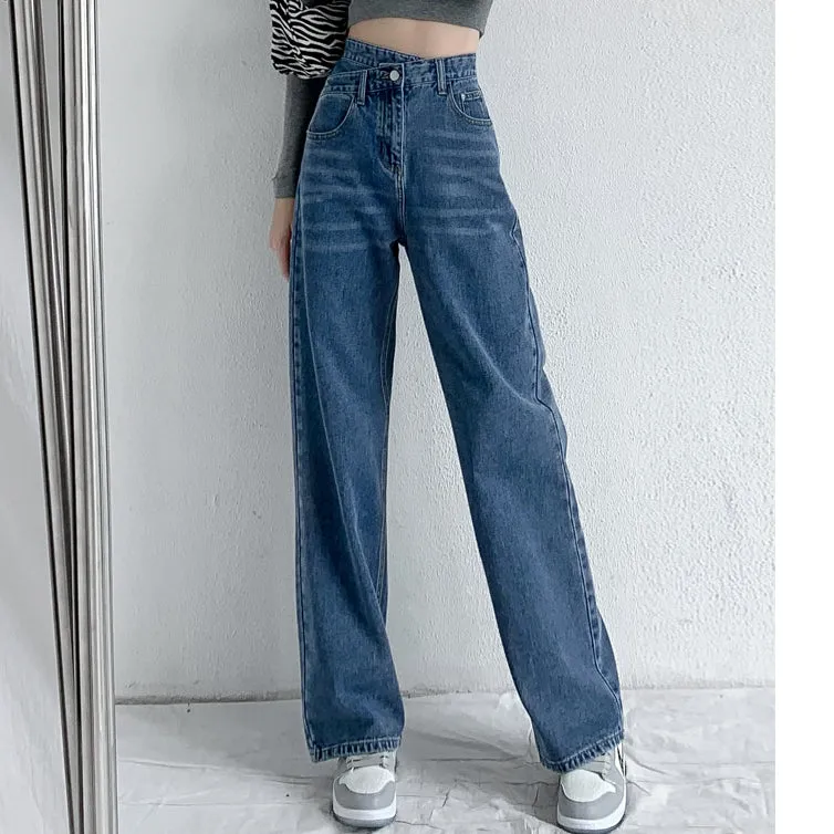 Loose High-Rise Straight-Leg Pants Jeans