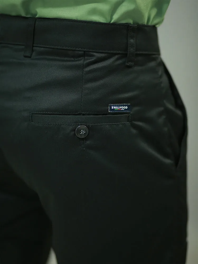 MEN SOLID REGULAR FORMAL TROUSERS