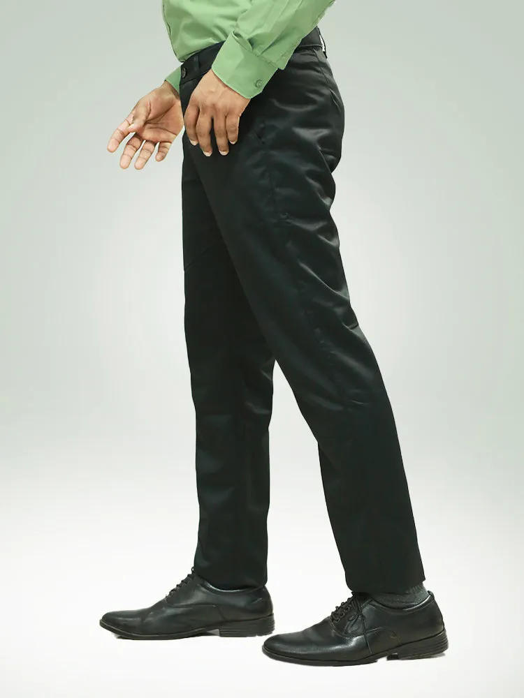 MEN SOLID REGULAR FORMAL TROUSERS