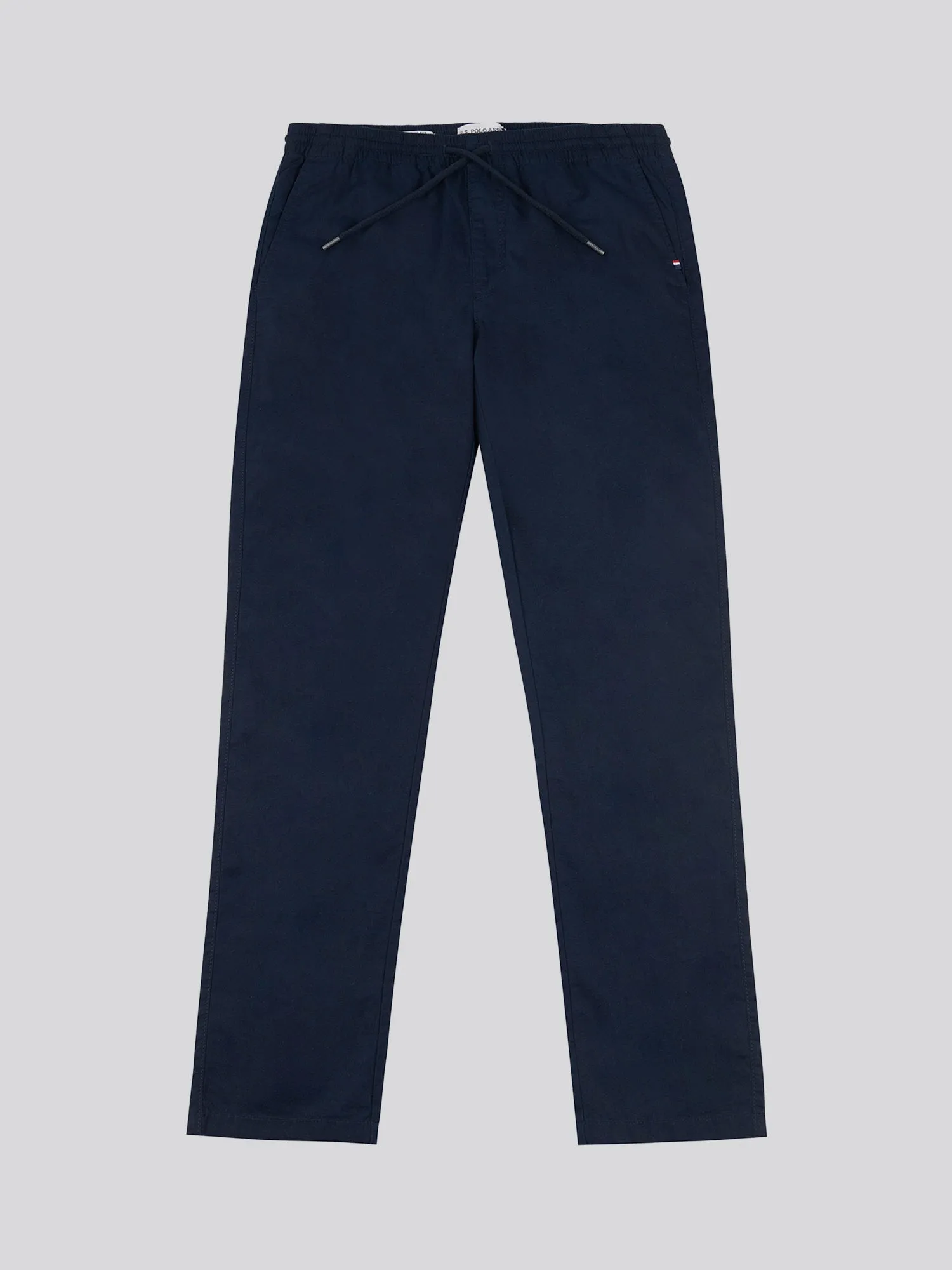 Mens Linen Blend Drawstring Trousers in Dark Sapphire Navy
