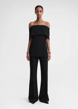 Off-shoulder evening top black