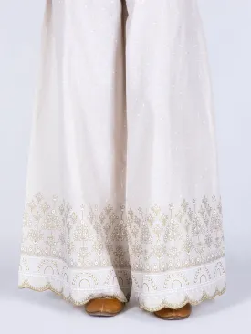 Off White Cambric Trousers - AL-T-632