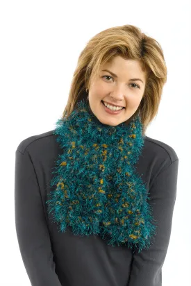 Quick Scarf Peacock Hazelnut Pattern (Knit)