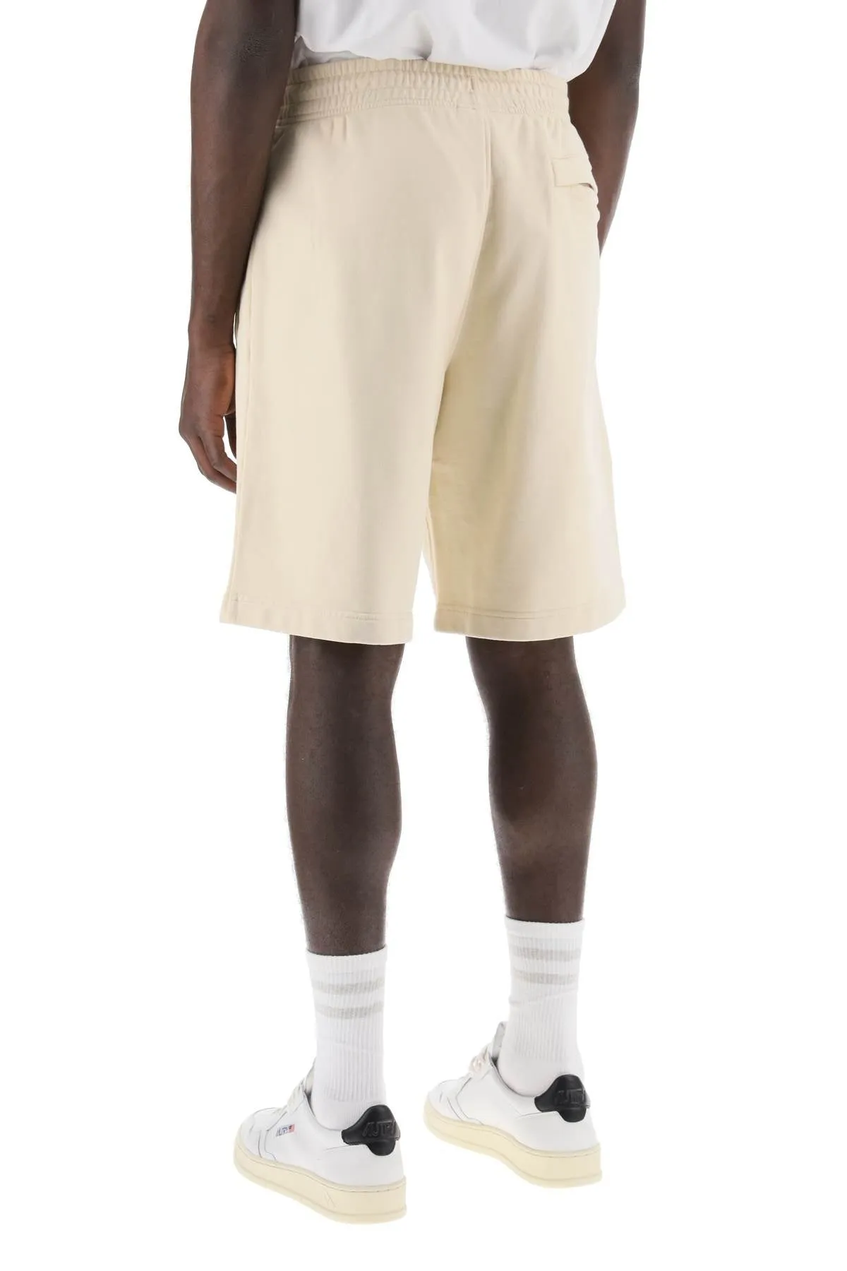 "oversized sporty bermuda shorts with bold