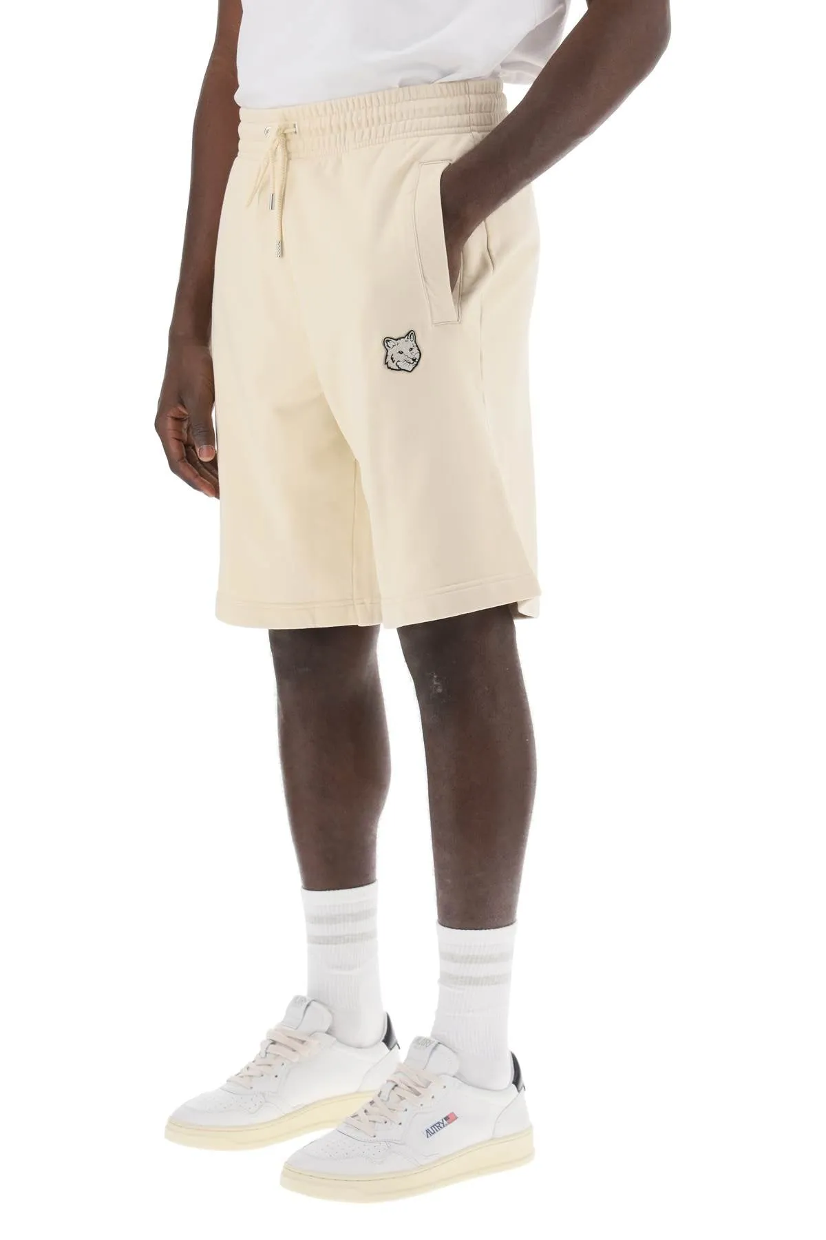 "oversized sporty bermuda shorts with bold